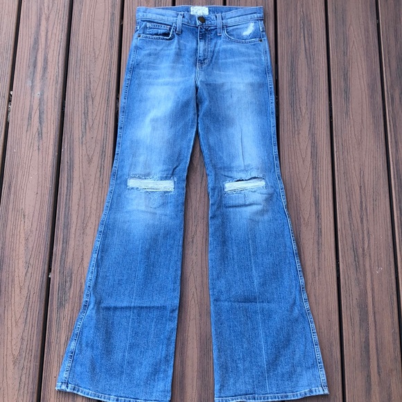 Current Elliot GIRL CRUSH Heirloom Repair High Waist Flared Jeans - Picture 2 of 7